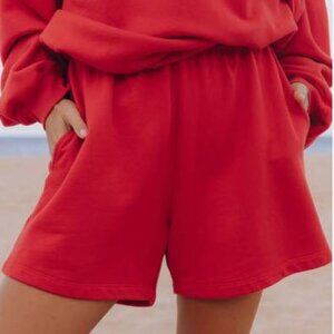 Daily Drills Sweat Shorts - Red - Size M/L